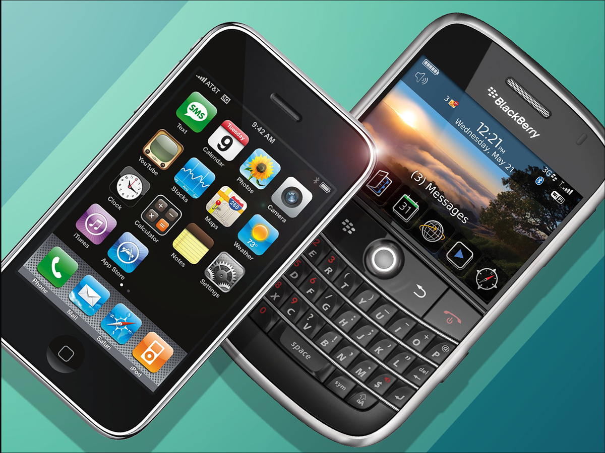 2008: iPhone 3G vs BlackBerry Bold