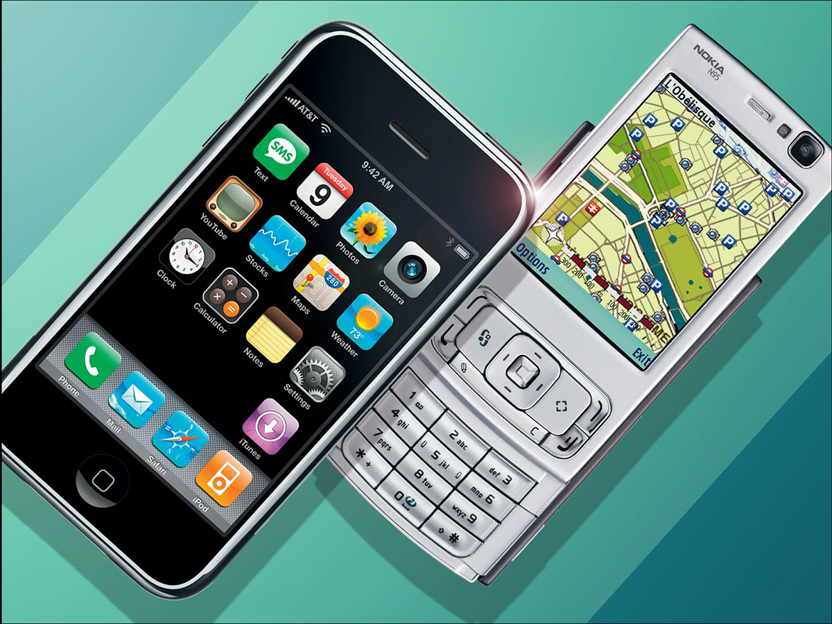 2007: iPhone vs Nokia N95